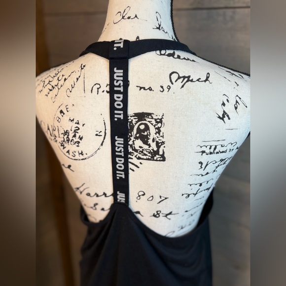 Nike Just Do It Black Dri-FIT Racerback Tank Women’s Medium Athletic Workout - Picture 4 of 9